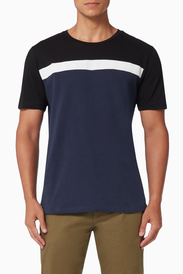 

Seattle Colour Block T-shirt in Jersey, Black
