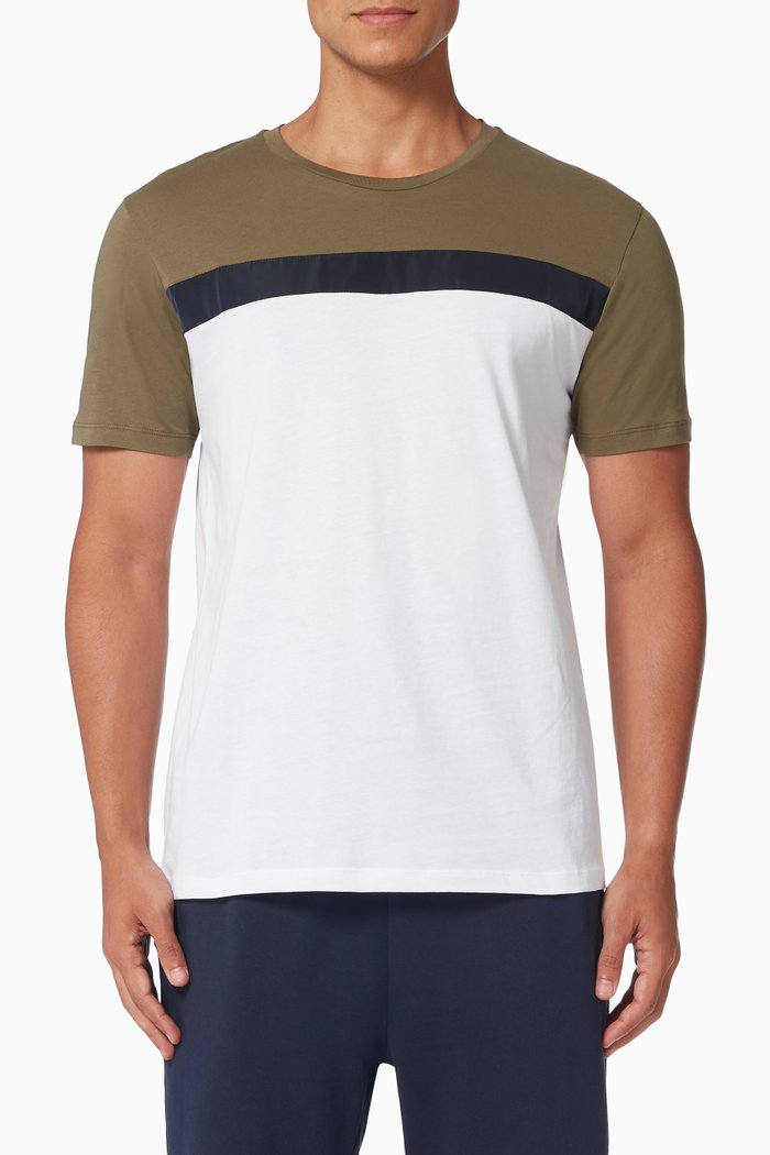 

Seattle Colour Block T-shirt in Jersey, Green