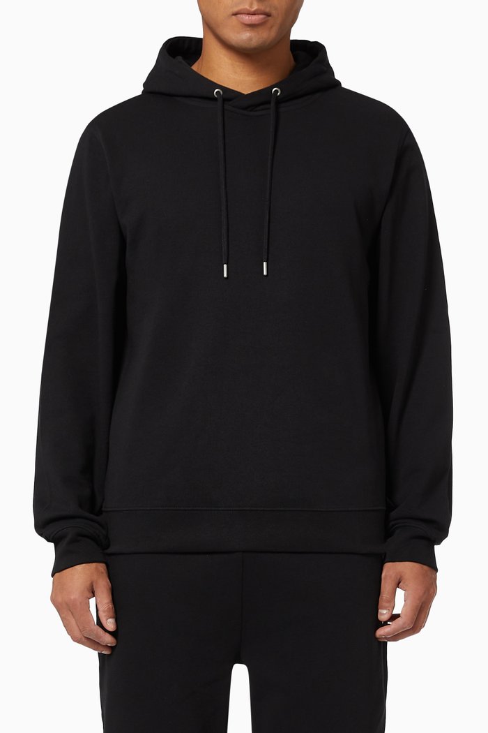 

London Hoodie in Cotton, Black