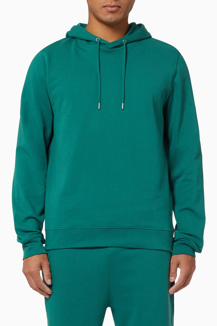 

London Hoodie in Cotton, Green