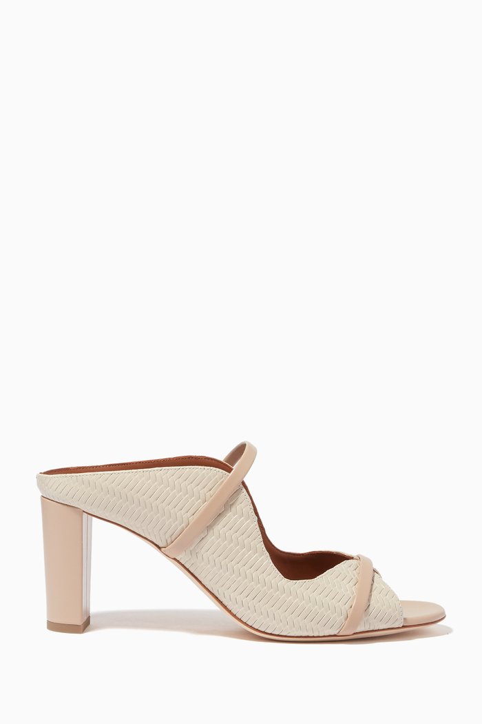 

Norah 70 Mules in Embossed Nappa, Neutral