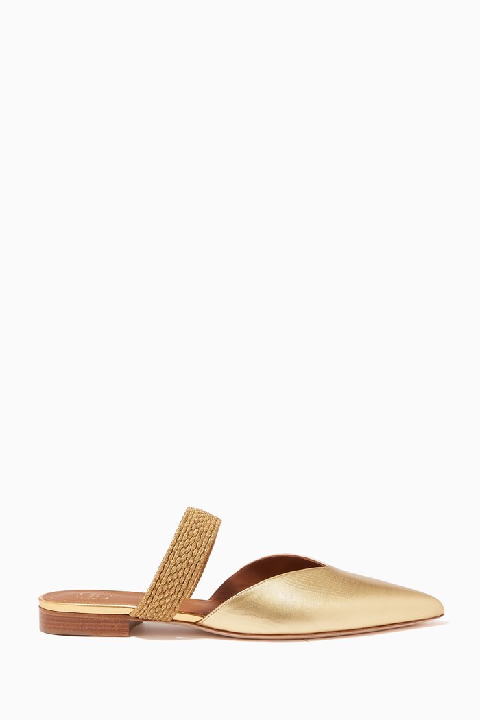 

Maisie Flats in Metallic Nappa, Gold