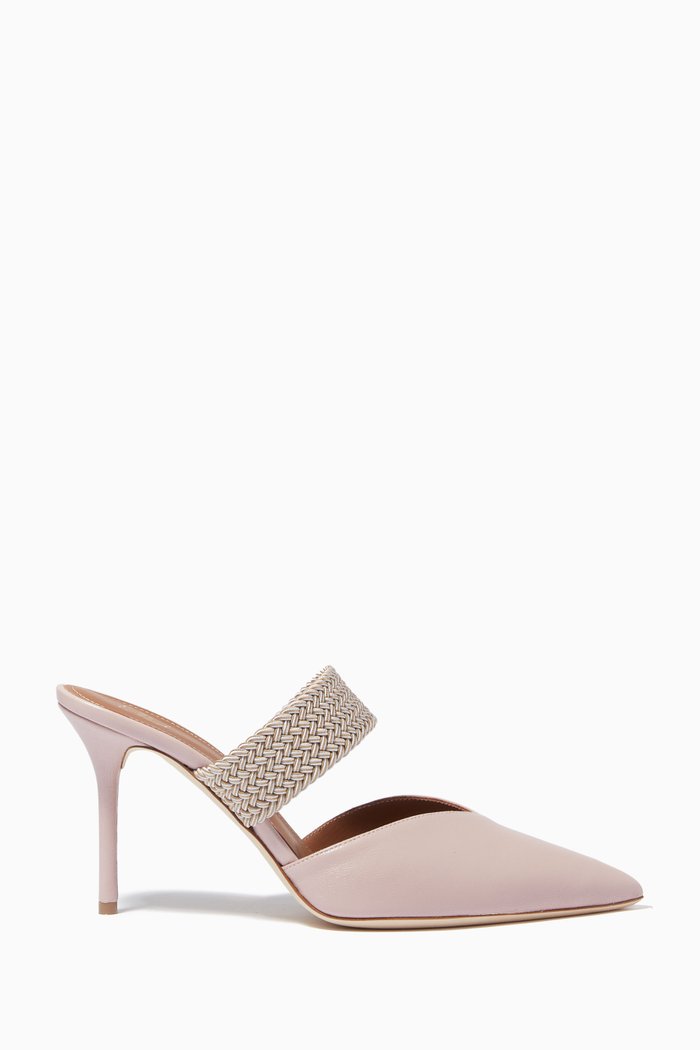 

Maisie 85 Mules in Nappa, Pink