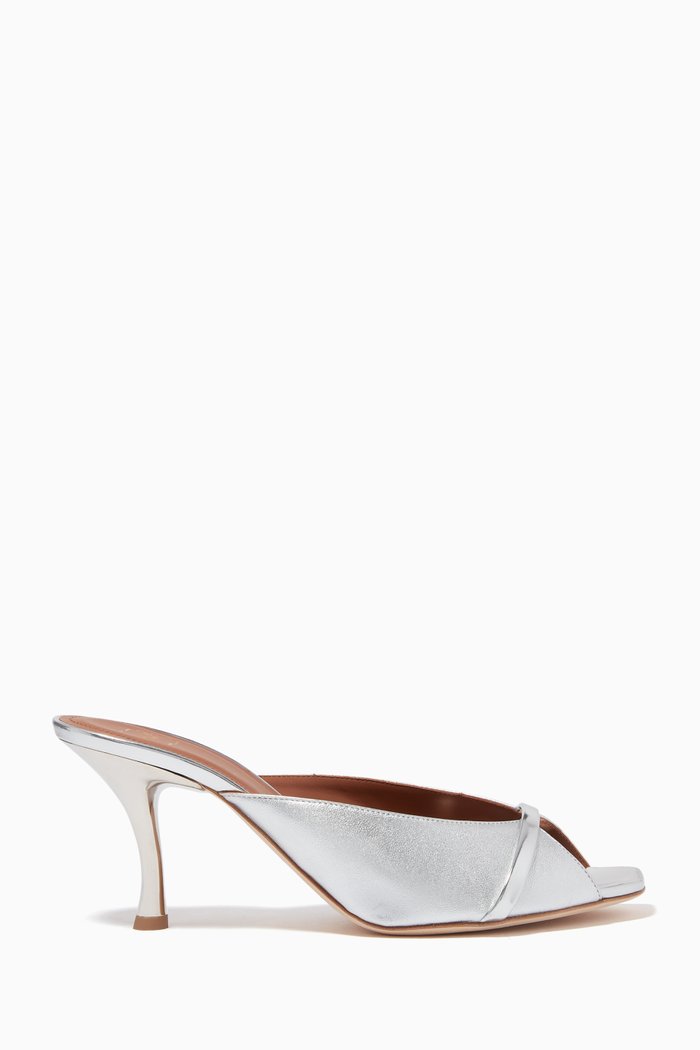 

Joni 70 Mules in Metallic Nappa, Silver