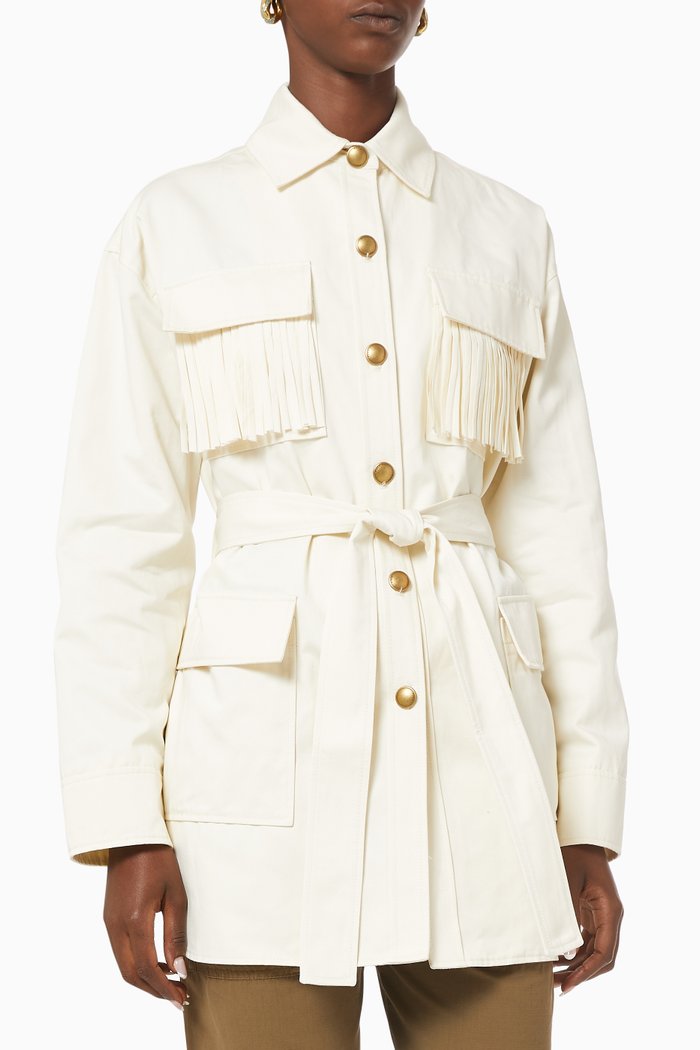 

Ponderato Fringed Field Jacket in Cotton, Neutral