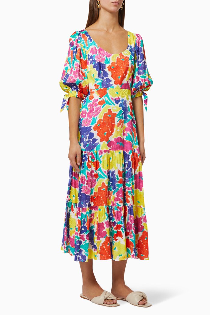 

Darcy Watercolour Dress in Viscose, Multicolour