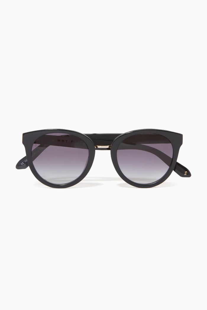

The Susan 2 Sunglasses in Stainless Steel & Acetate, Black