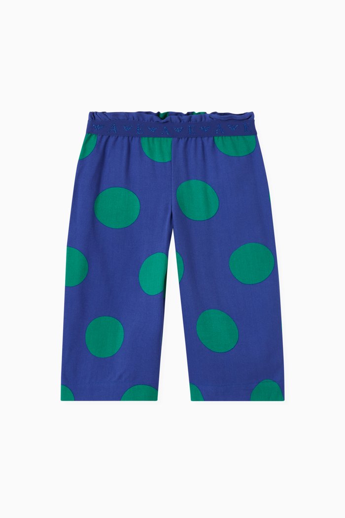 

EA Tape Polka Dot Culottes in Viscose, Blue