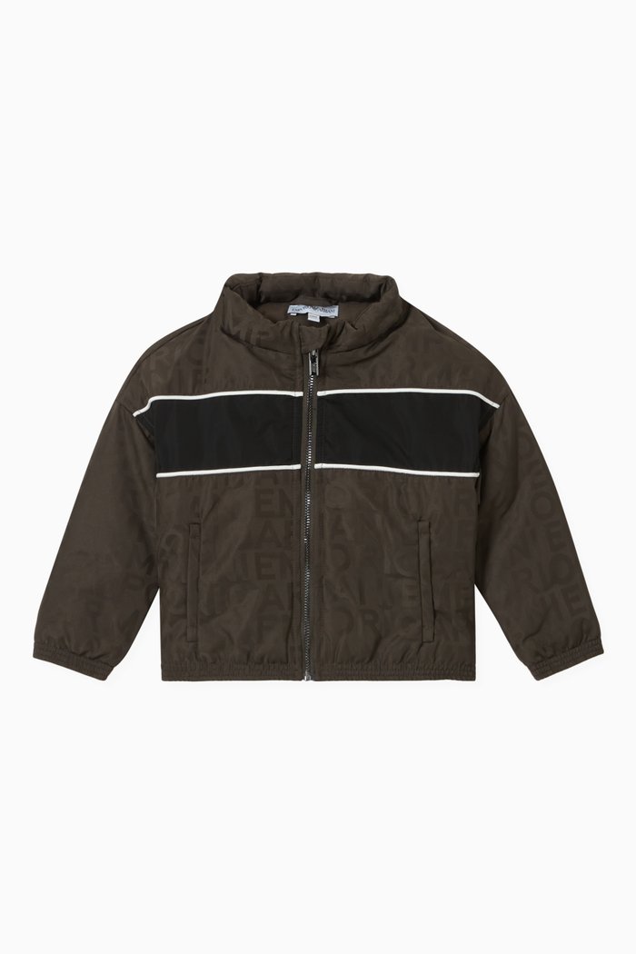 

EA Colour Block Windbreaker in Nylon, Brown