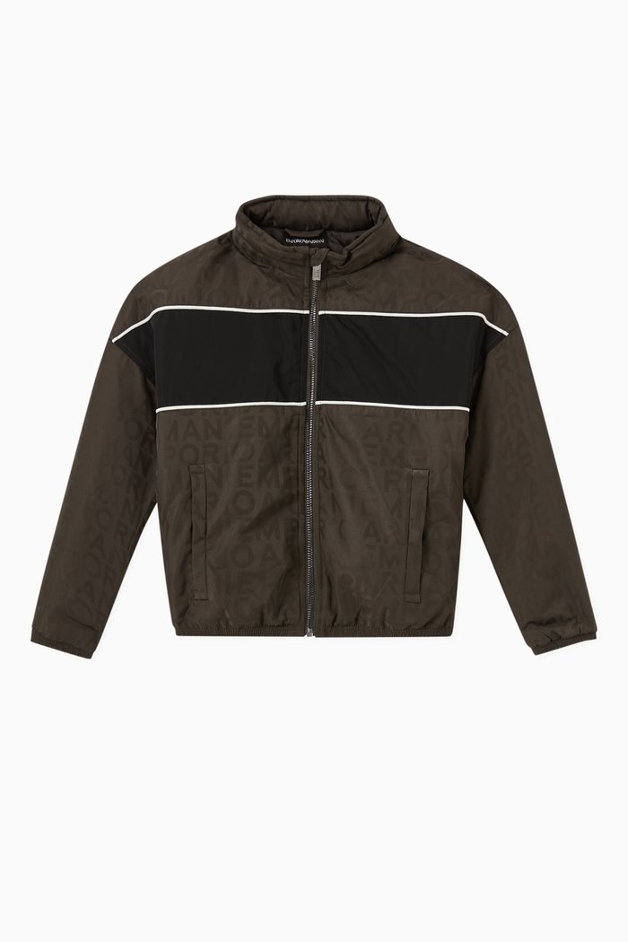 

EA Colour Block Windbreaker in Nylon, Brown