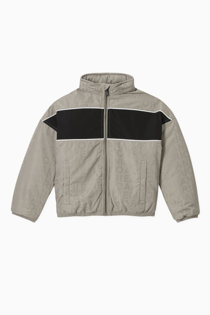 

EA Colour Block Windbreaker in Nylon, Grey