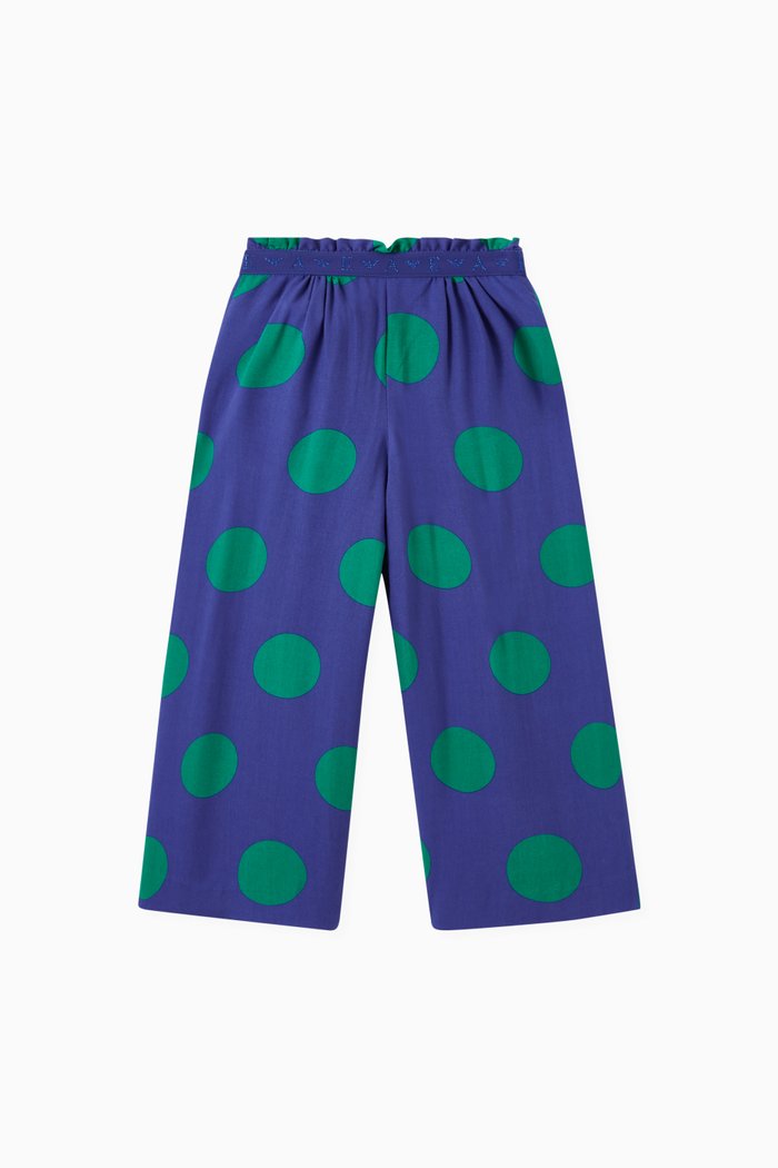 

EA Tape Polka Dot Culottes in Viscose, Blue