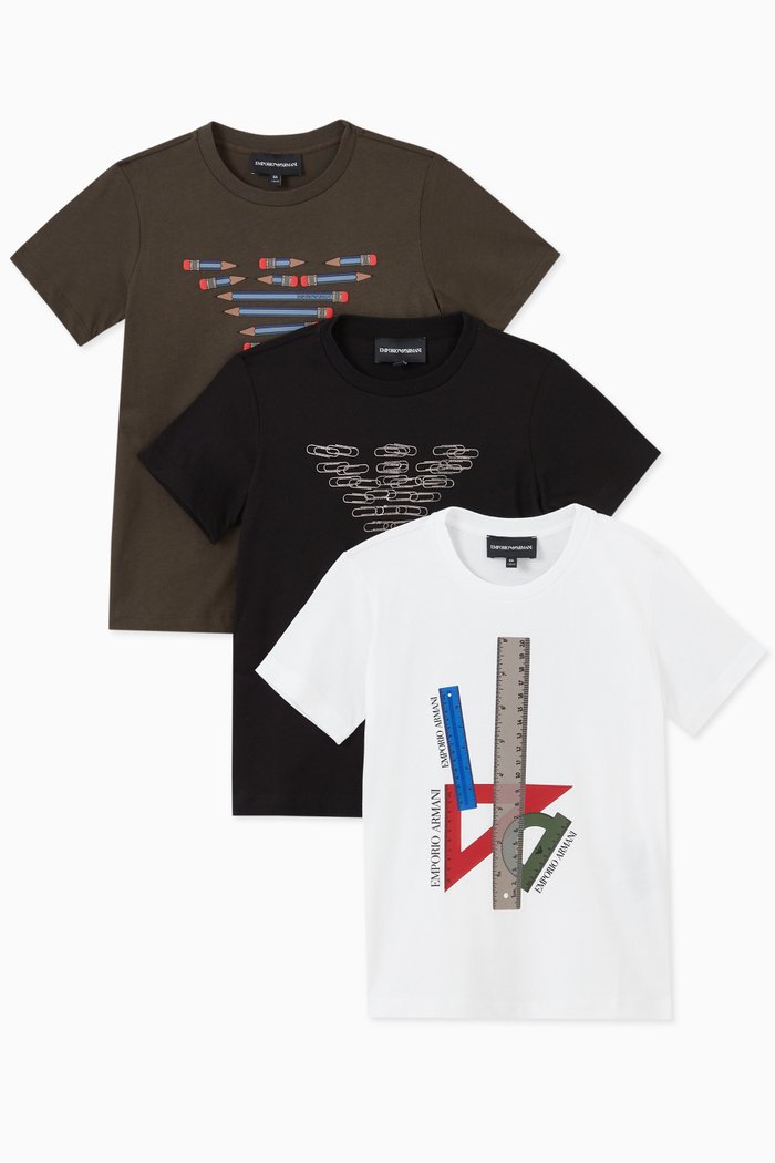 

EA Back-to-school Graphic T-shirt in Jersey, Set of 3, Black