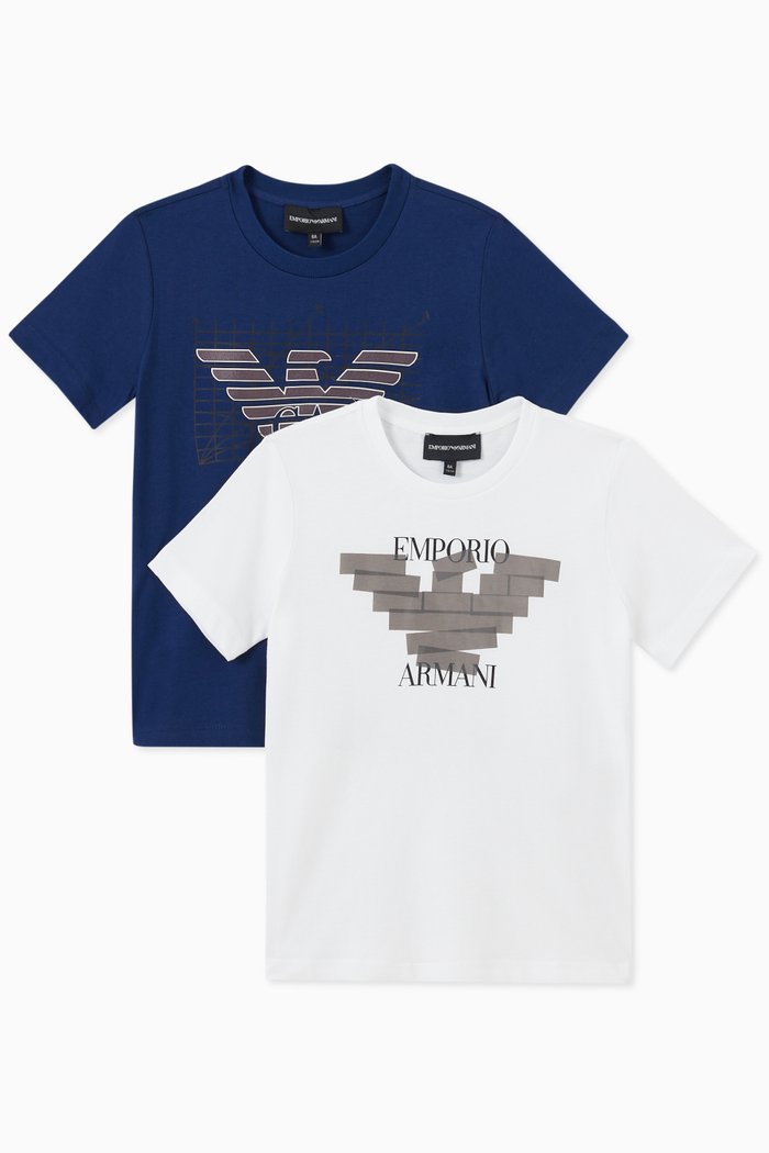 

EA Eagle Graphic T-shirt in Jersey, Set of 2, White