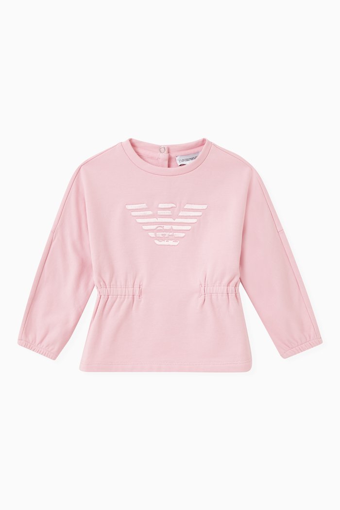

EA Eagle Embroidered Sweatshirt in Fleece, Pink