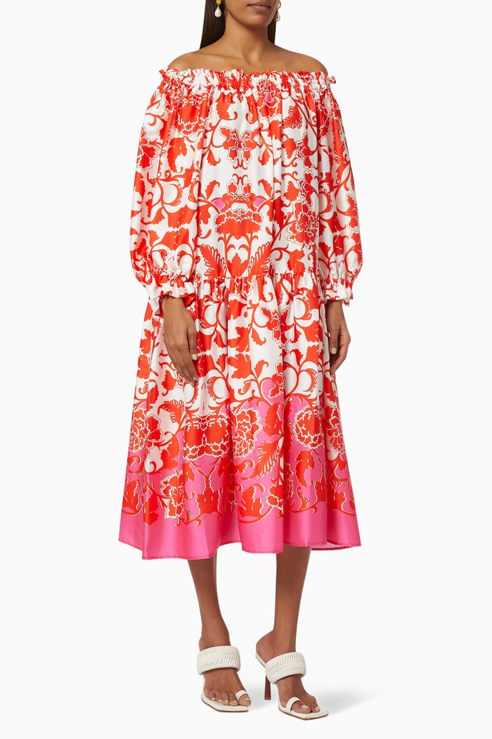 

Ruby Dress with Filagree Print, Multicolour