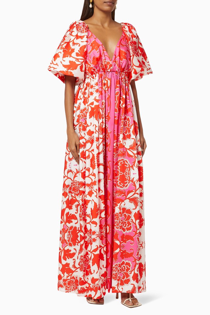 

Sophia Dress with Filagree Print, Multicolour