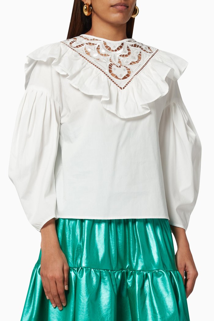 Luella Lace Blouse, White