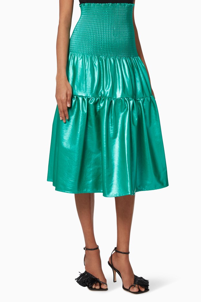 Violet Tiered Skirt, Green