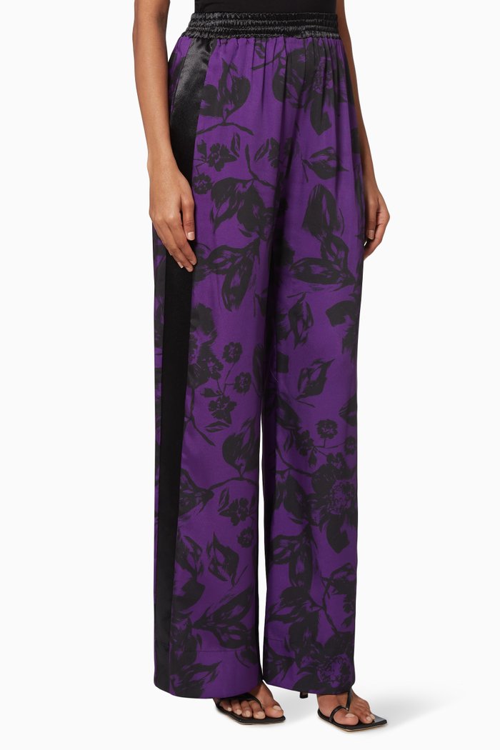 

Lucy Floral Pants, Purple
