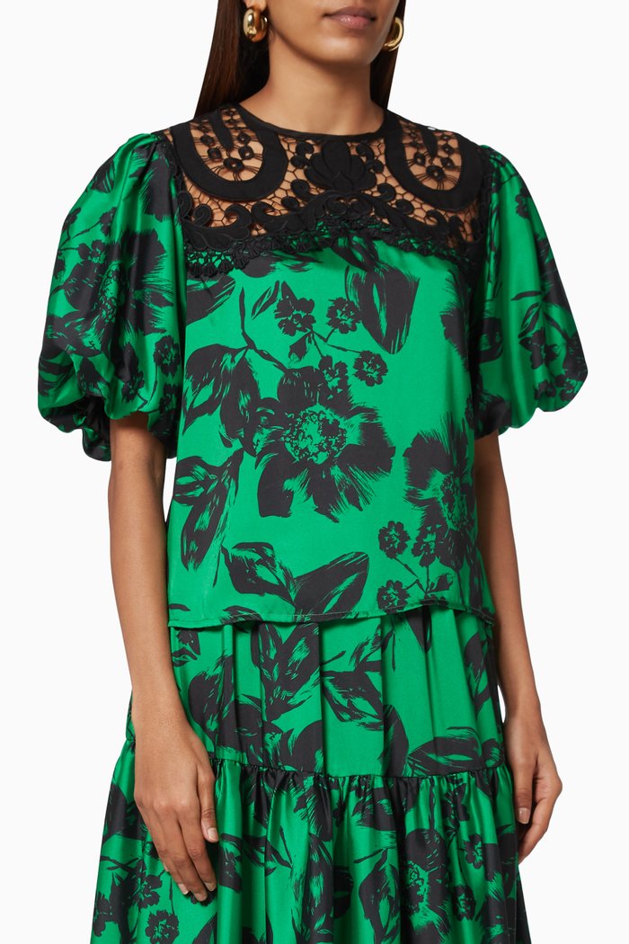 

Paloma Lace top, Green