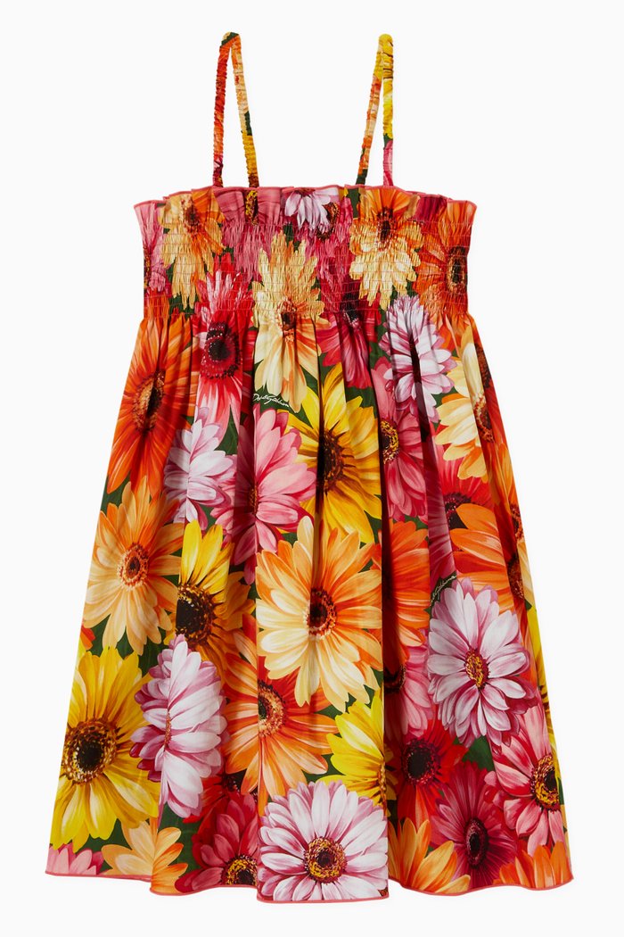 

Gerbera-daisy Sundress in Cotton Poplin, Multicolour
