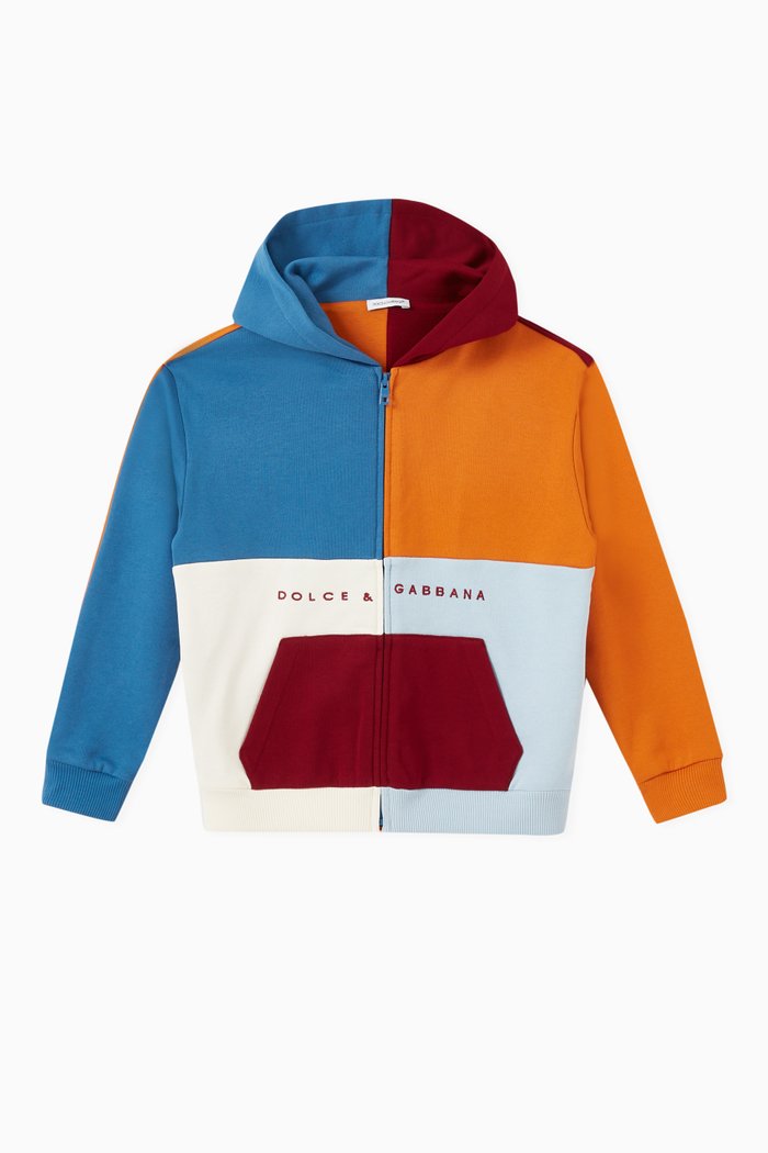 

Embroidered Logo Patch Hoodie in Jersey, Multicolour
