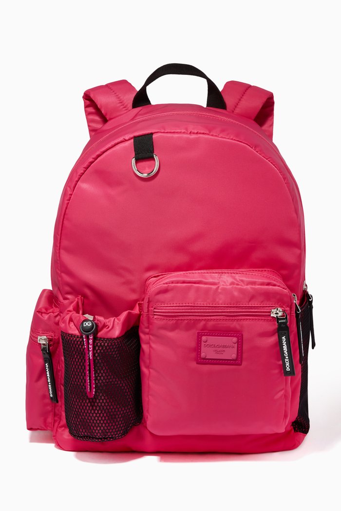 

Back to School Backpack with Branded Plate in Cordura, Pink