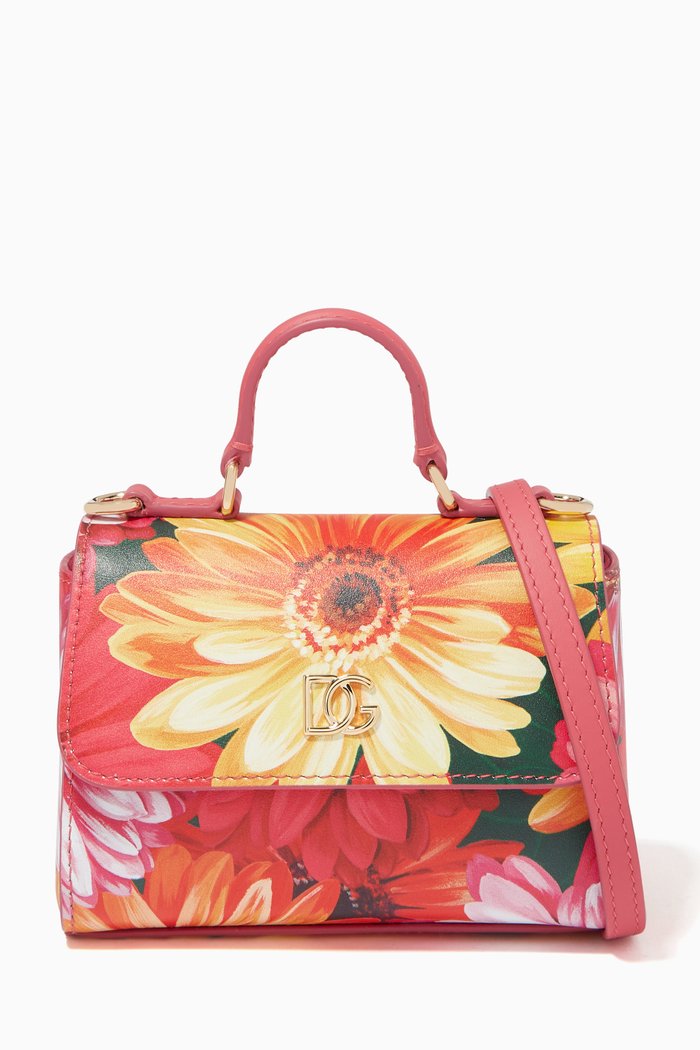 

Gerbera Daisy Handbag in Leather, Multicolour