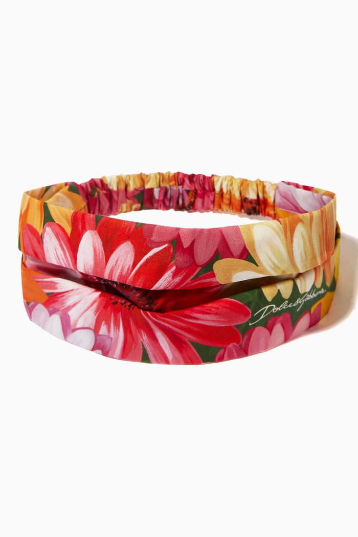 Gerbera-daisy Bandana in Cotton Poplin, Multicolour