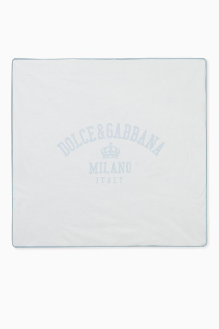 

Blanket with D&G Milano Print in Jersey, White