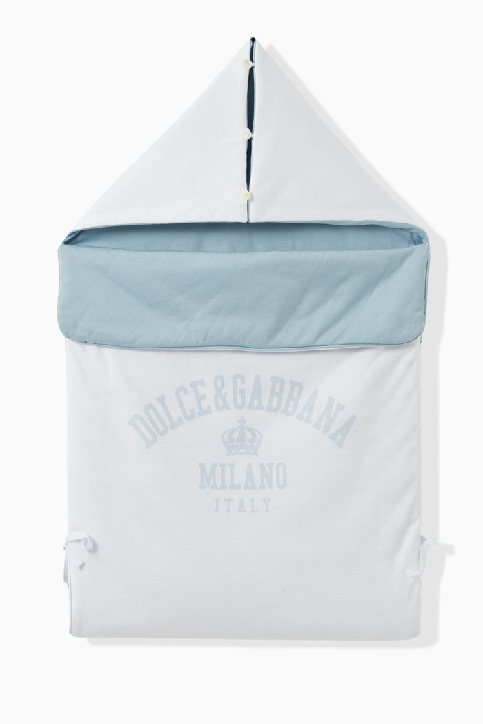 

Sleeping Bag with D&G Milano Print in Jersey, White
