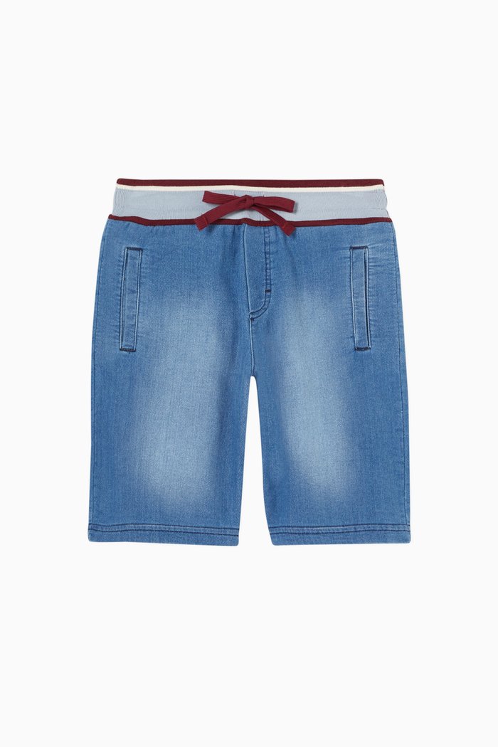 

Back to School Jogging Shorts in Denim Jersey, Blue