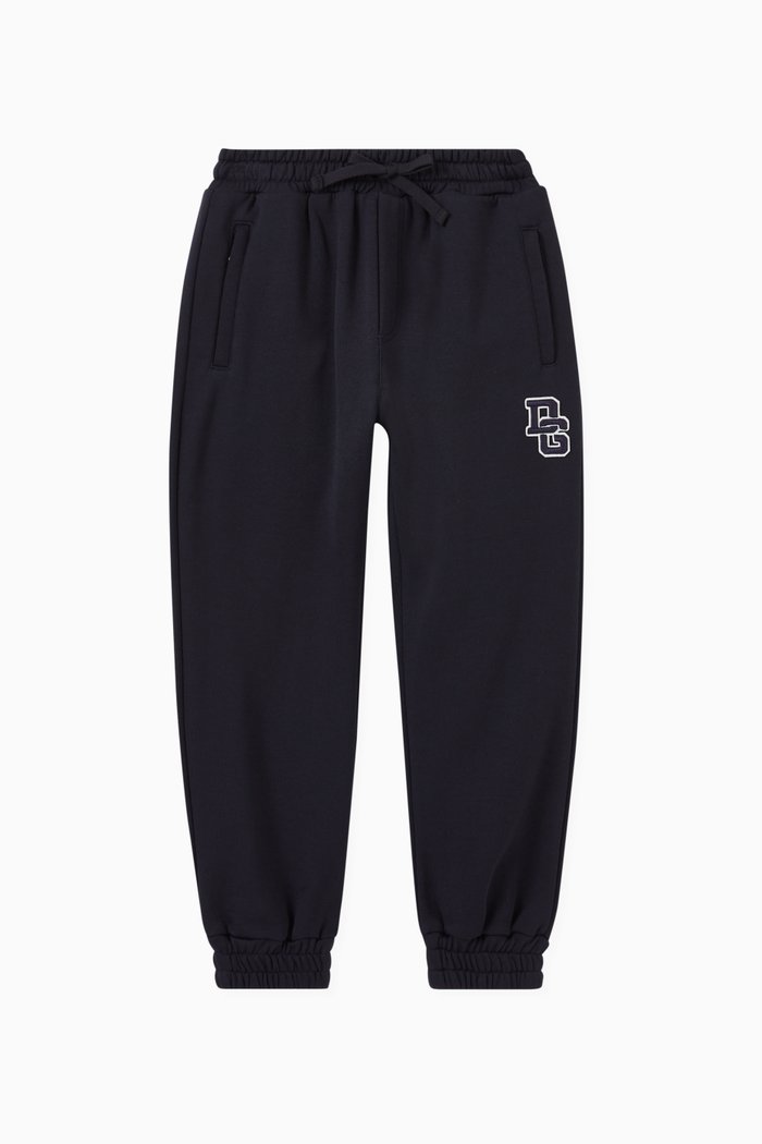 

Back to School Jogging Pants with DG Patch in Cotton Fleece, Blue