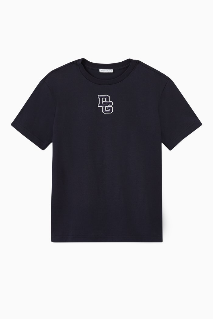 

DG Logo Patch T-shirt in Cotton, Blue