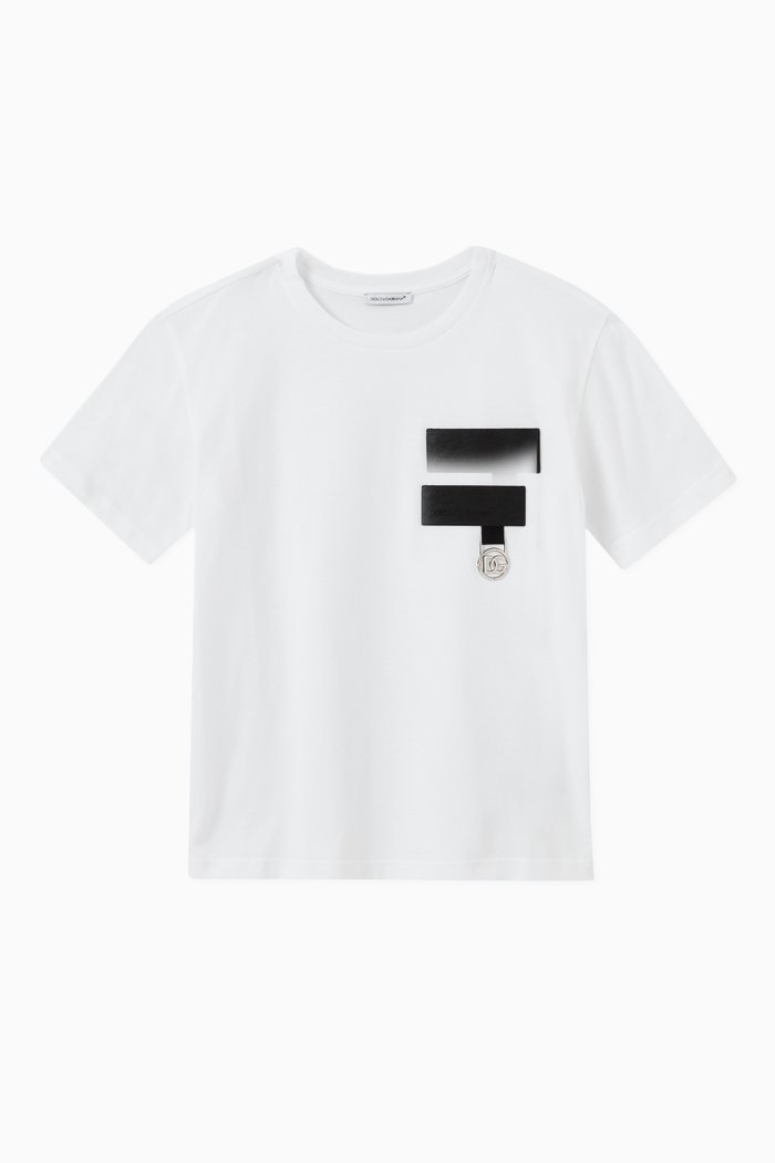 

DG Logo with Pendant T-shirt in Cotton, White