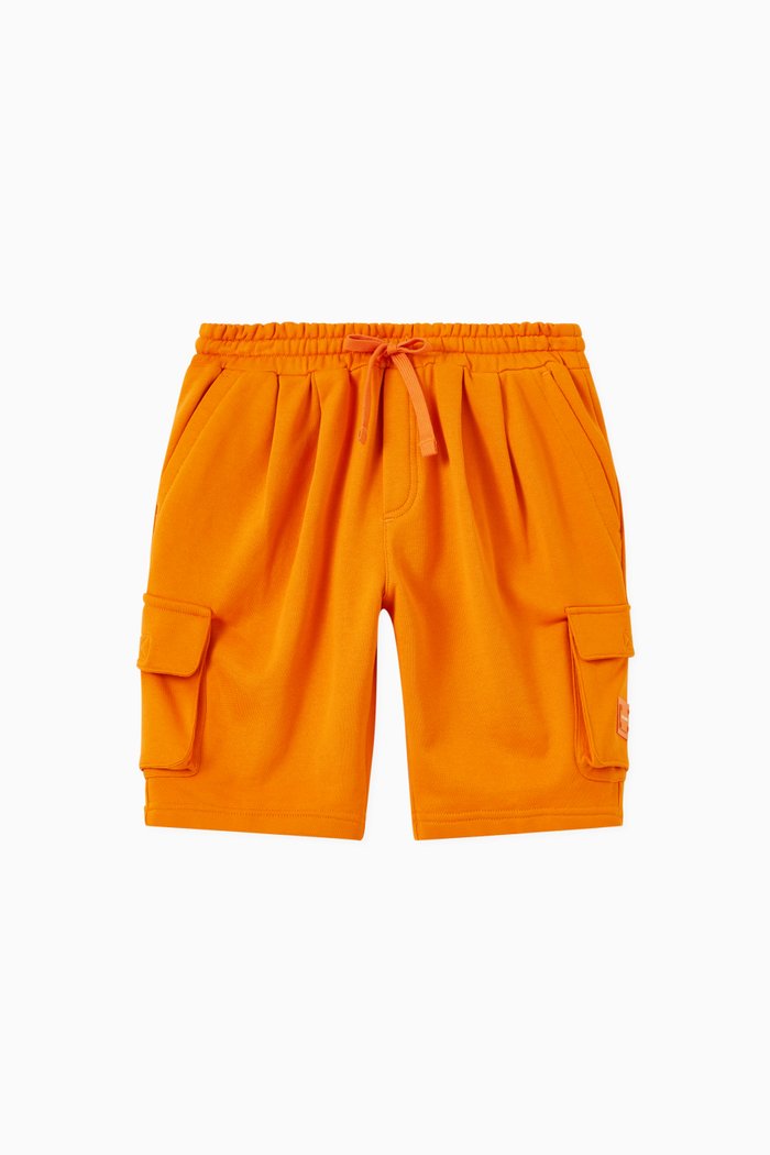 

Logo Plate Jogging Shorts in Jersey, Orange