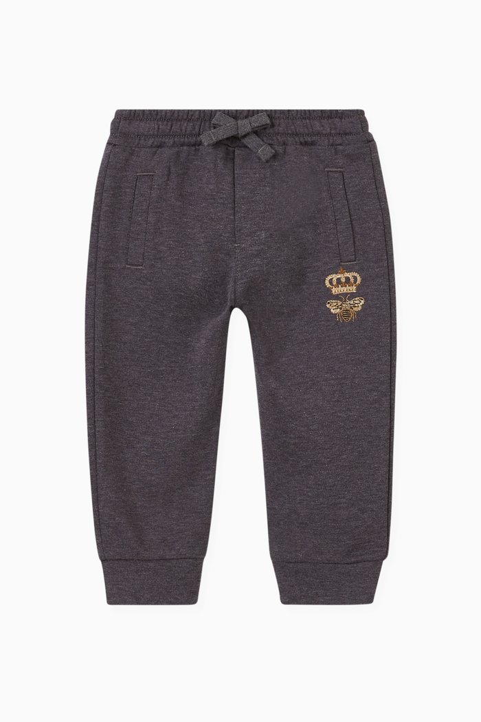 

Crown & Bee Jogging Pants in Jersey, Grey