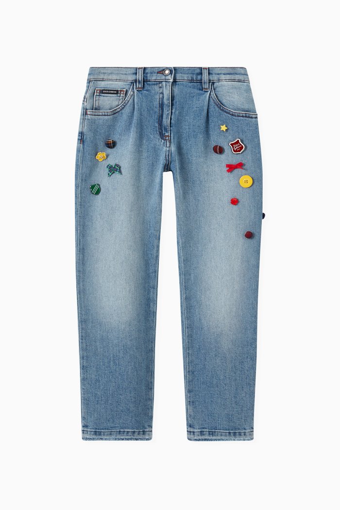 

Back to School Boyfriend Jeans in Stretch Denim, Blue
