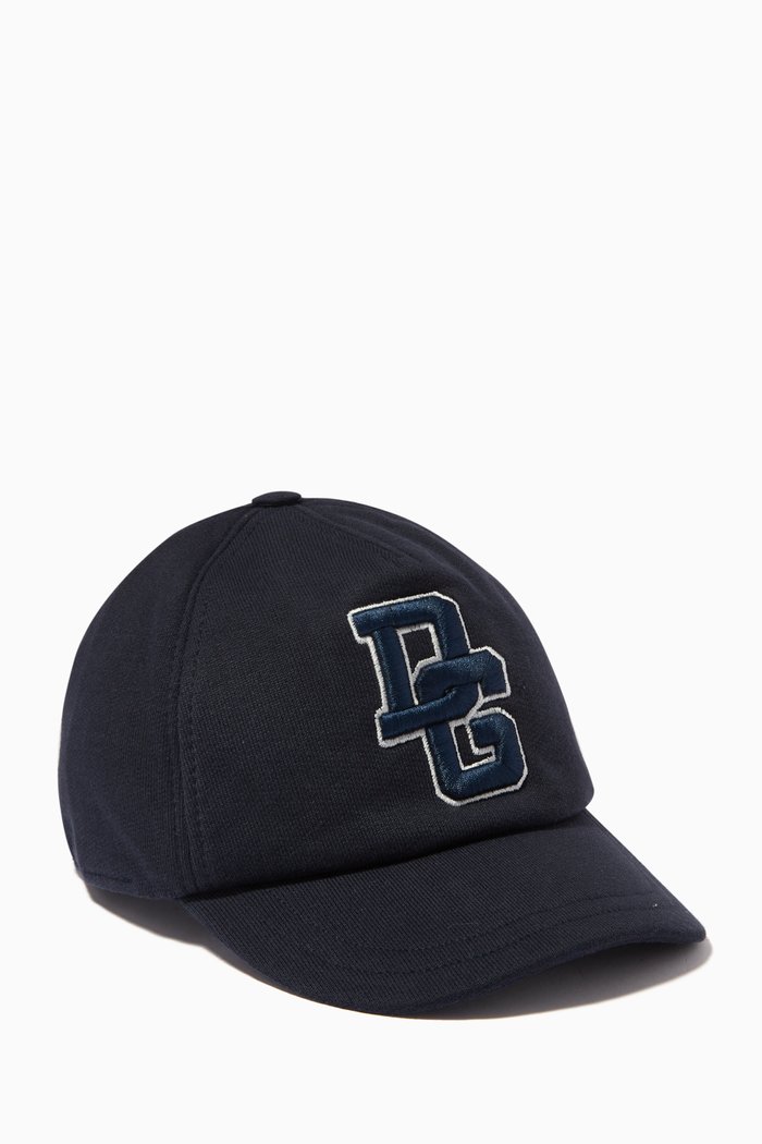 DG Logo Patch Jersey Baseball Cap, Blue