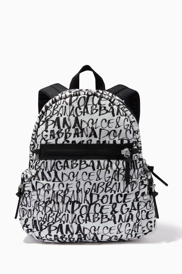 

Logo Backpack in Nylon, White