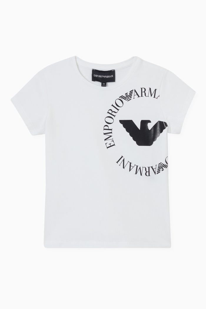 

EA Eagle Logo T-shirt in Cotton Jersey, White