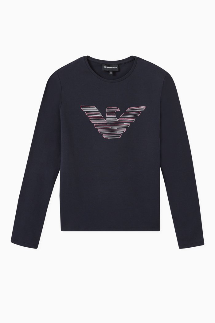

EA Eagle Logo T-shirt in Cotton Jersey, Blue