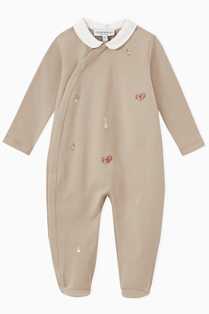 

Woodland Animals Jumpsuit in Cotton, Neutral