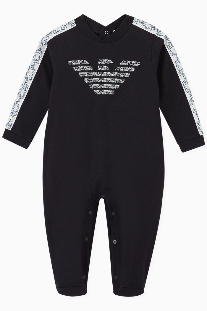 

EA Eagle Logo Band Jumpsuit in Cotton, Blue