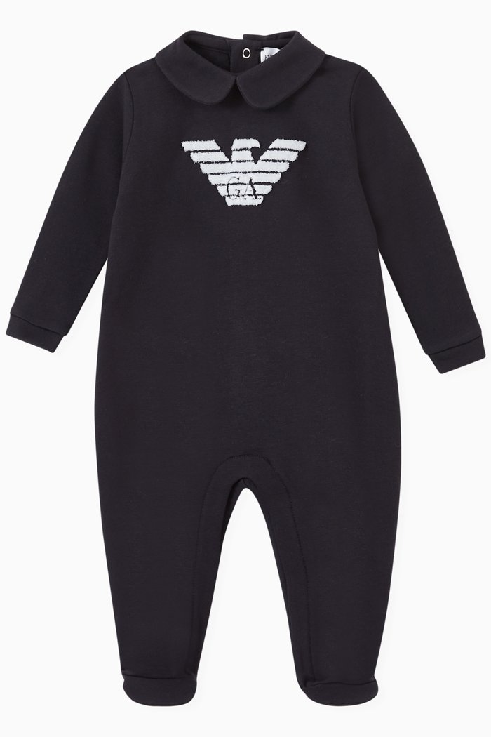 

EA Eagle Logo Jumpsuit in Cotton, Blue