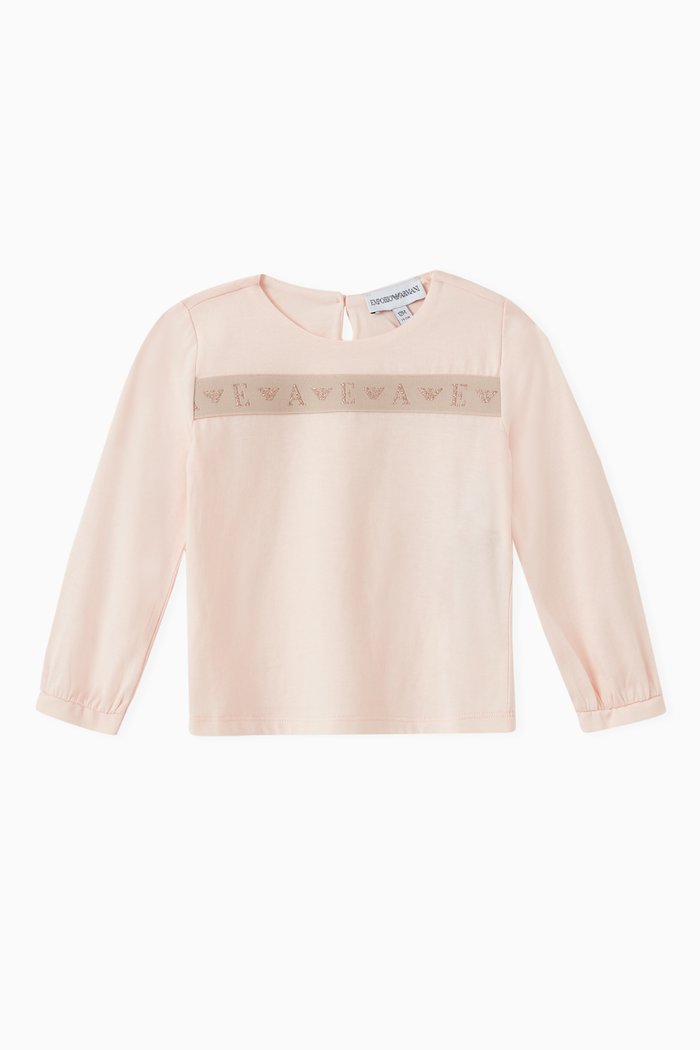 

EA Lurex Tape T-shirt in Jersey, Pink