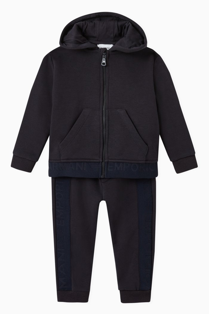 

EA Logo Tape Tracksuit in Cotton Fleece, Blue