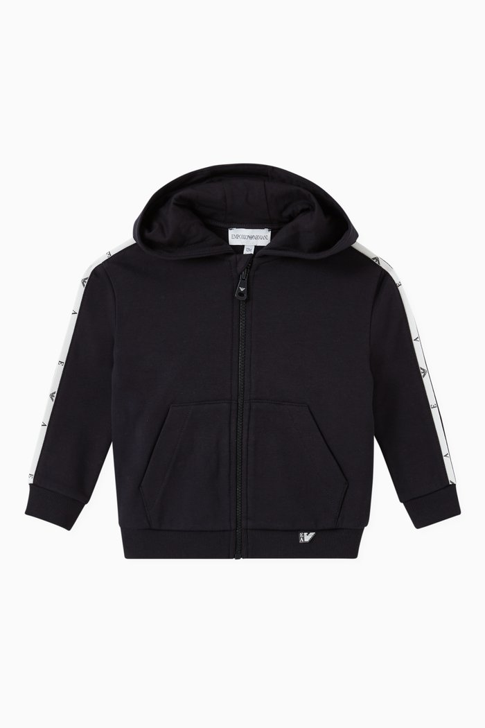 

EA Eagle Tape Hoodie in Jersey, Blue