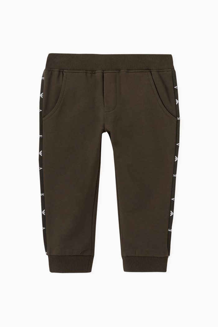 

EA Tape Joggers in Jersey, Brown